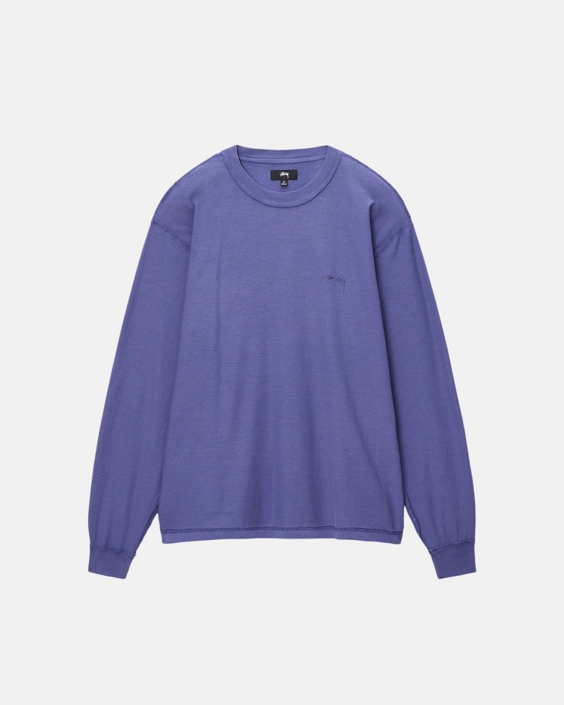 Magliette Stussy Lazy Ls Blu Profondo | 09345-KSOZ