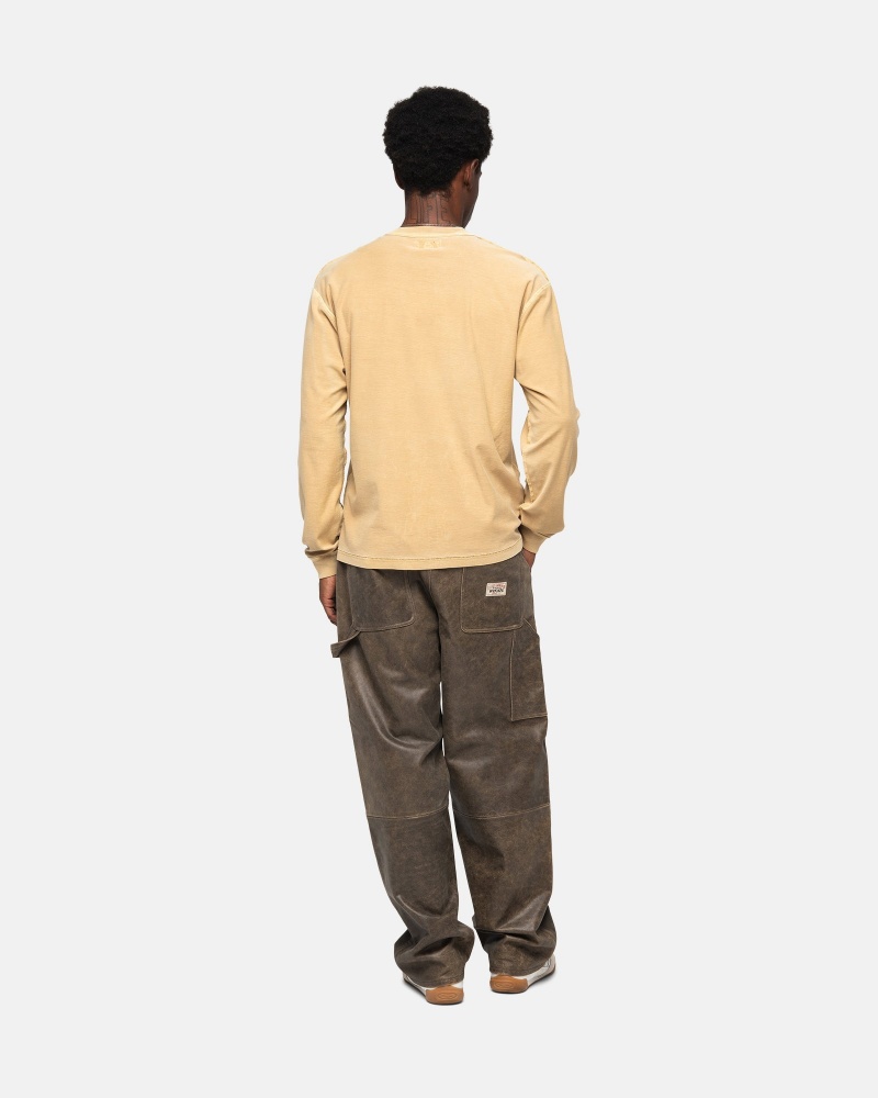 Magliette Stussy Lazy Ls Oro | 32061-QNZF