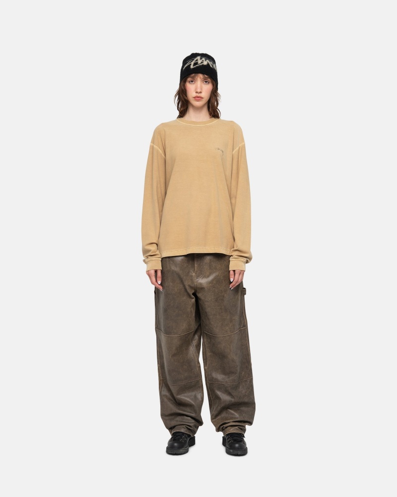 Magliette Stussy Lazy Ls Oro | 32061-QNZF