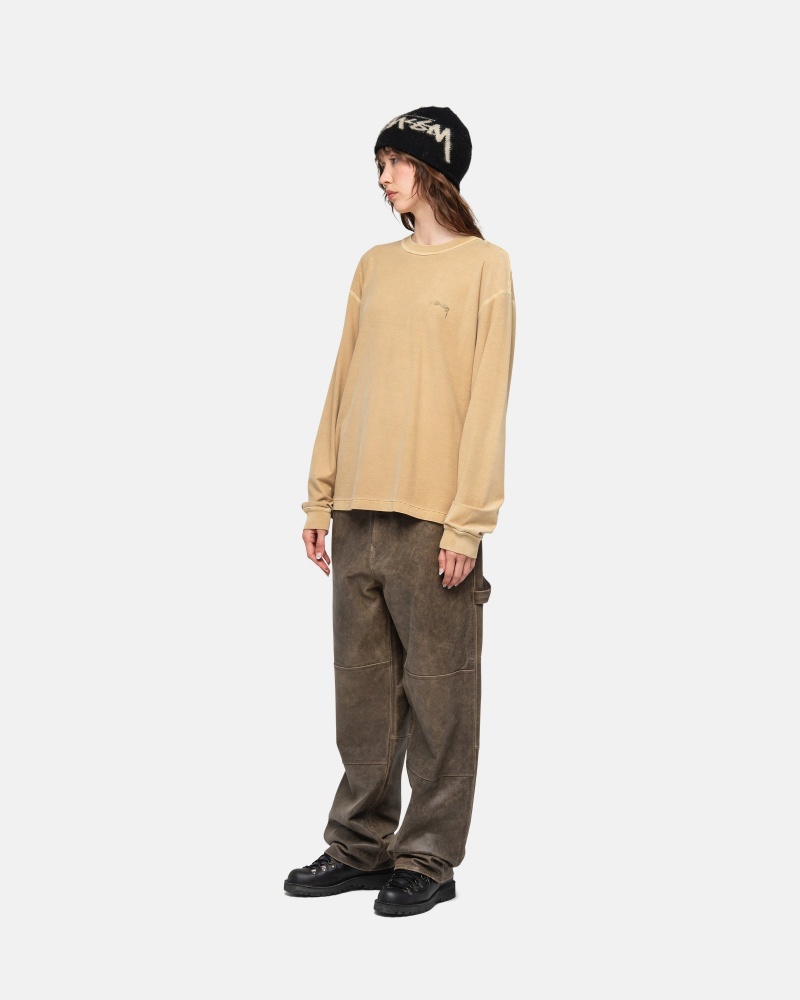 Magliette Stussy Lazy Ls Oro | 32061-QNZF