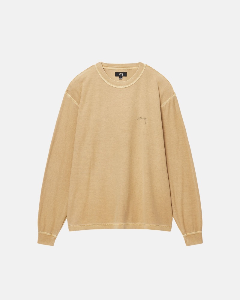 Magliette Stussy Lazy Ls Oro | 54673-HZNB