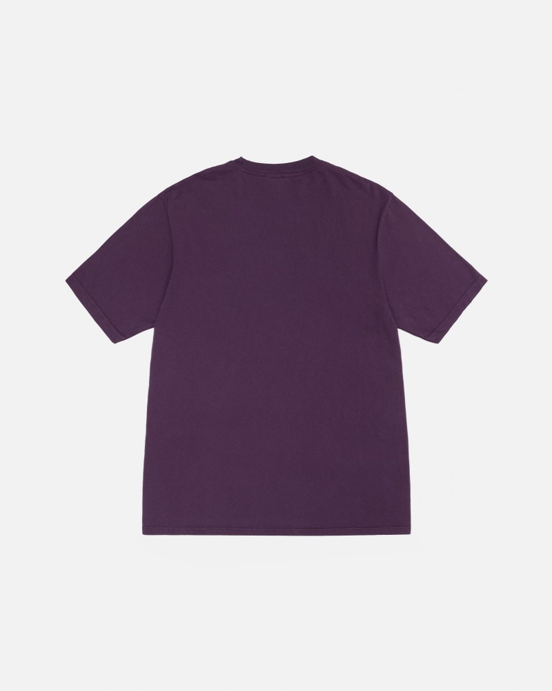 Magliette Stussy Small Stock Pigment Dyed Viola | 51867-SPVZ