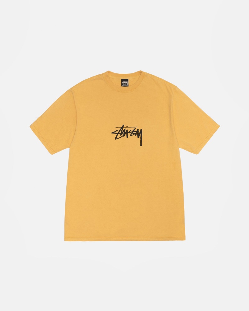 Magliette Stussy Small Stock Pigment Dyed Arancioni | 82064-IJVM