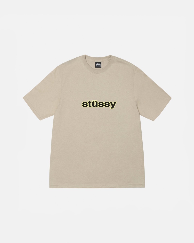 Magliette Stussy Ss-Link Khaki | 20965-ZLFD