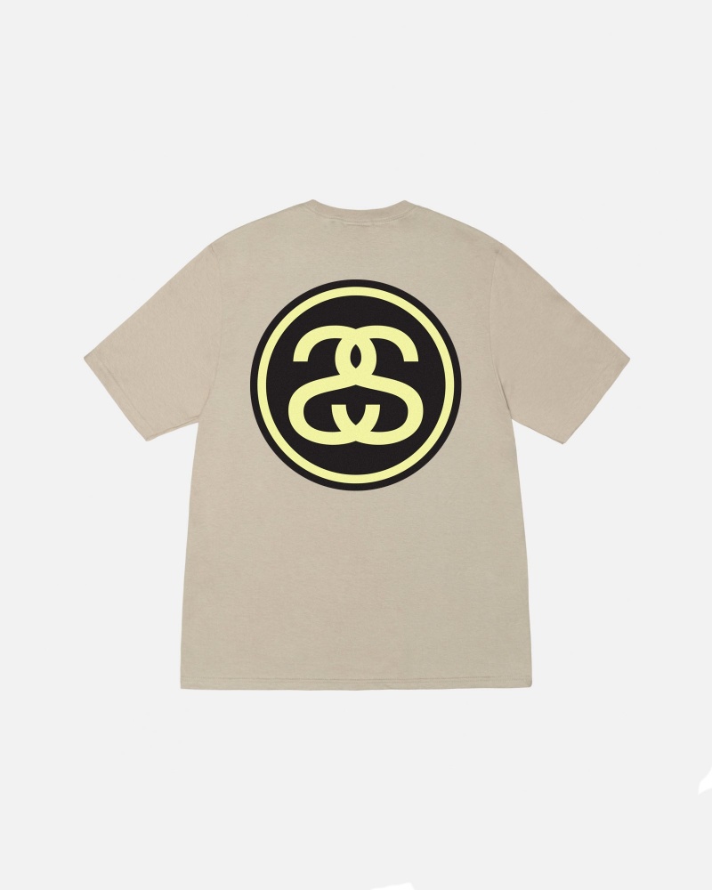 Magliette Stussy Ss-Link Khaki | 20965-ZLFD