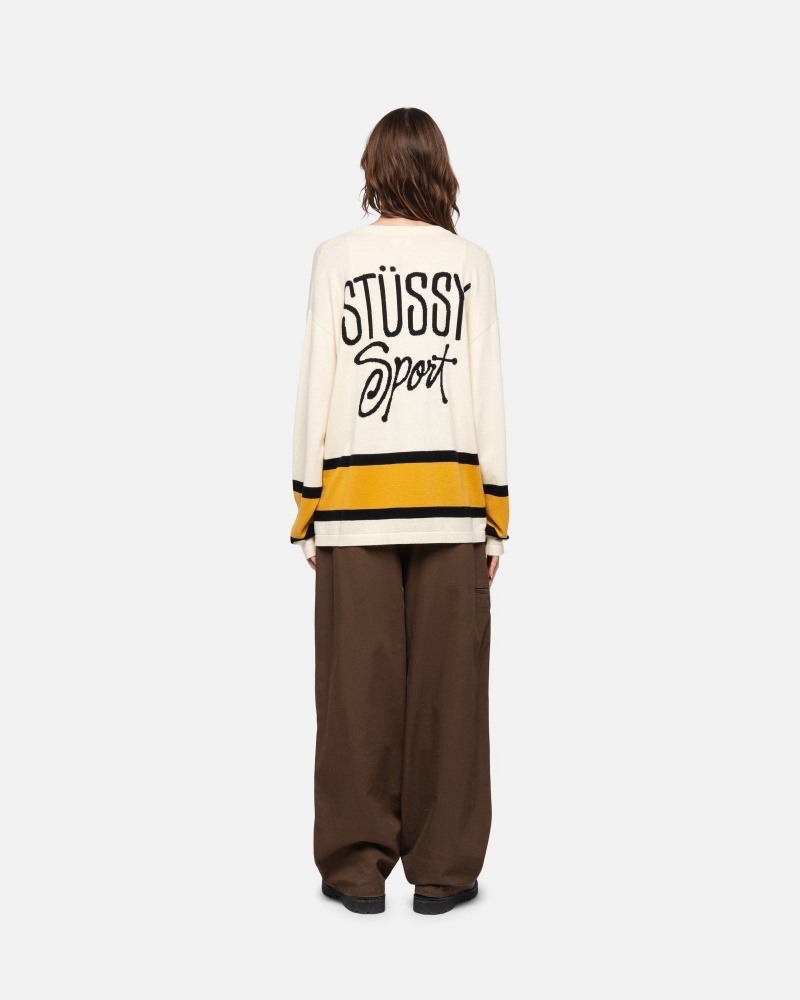 Maglioni Stussy Hockey Beige | 76801-NORV