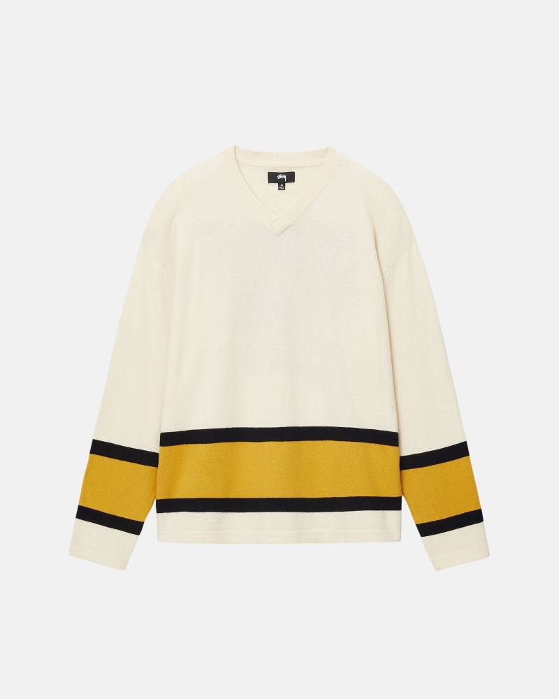 Maglioni Stussy Hockey Beige | 76801-NORV