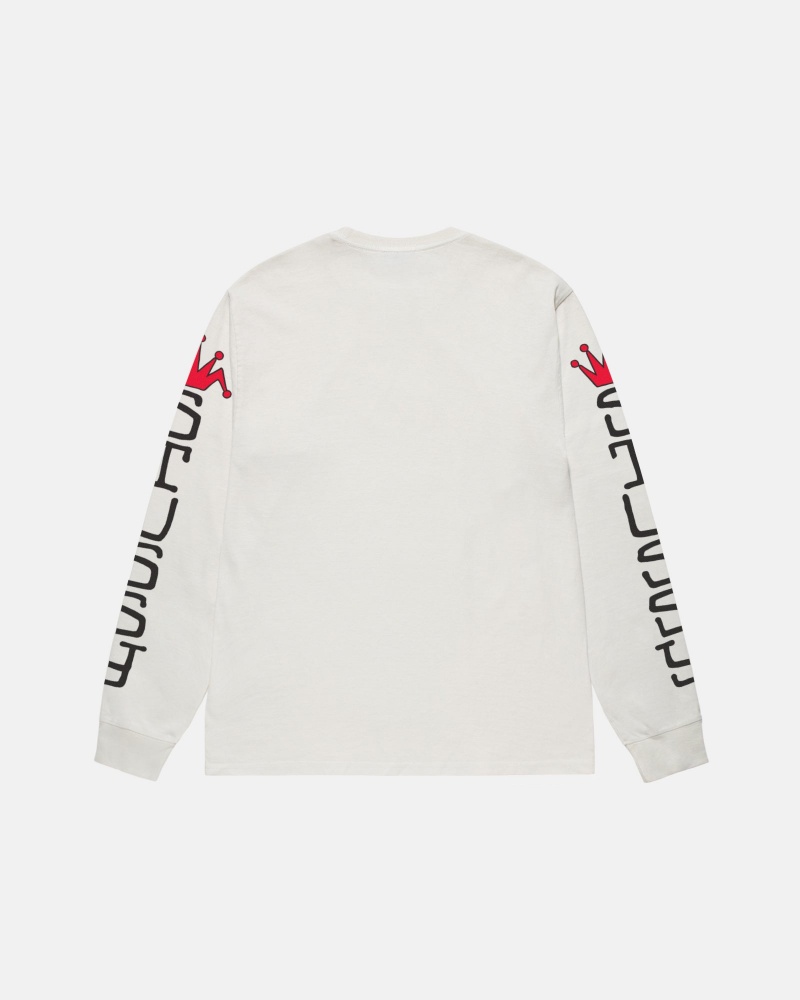 Maglioni Stussy Jumbo Ls Pigment Dyed Beige | 49278-MVFC