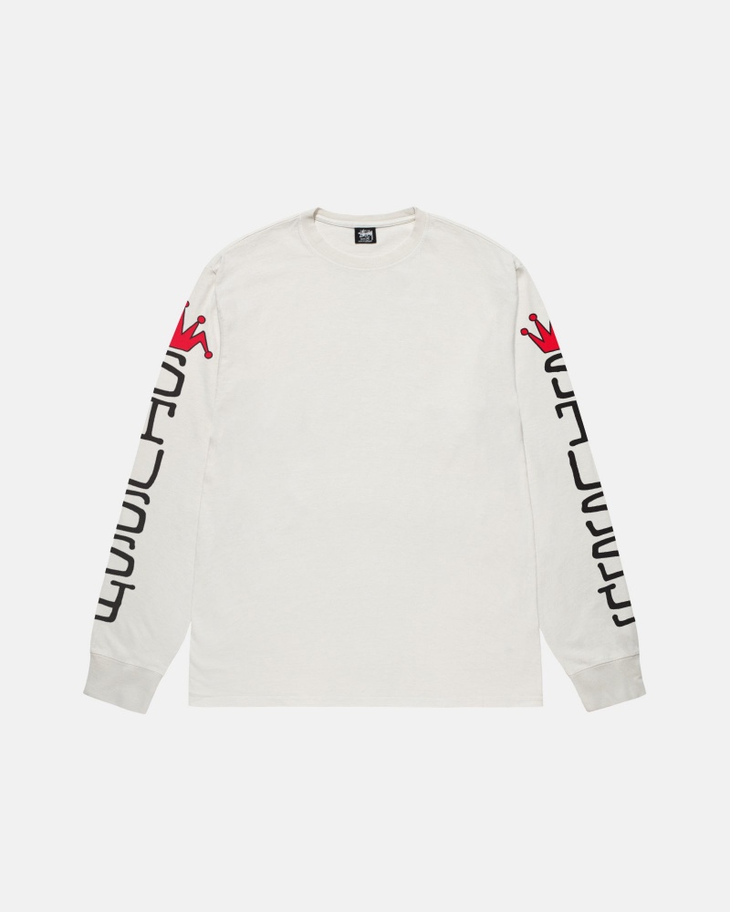 Maglioni Stussy Jumbo Ls Pigment Dyed Beige | 49278-MVFC