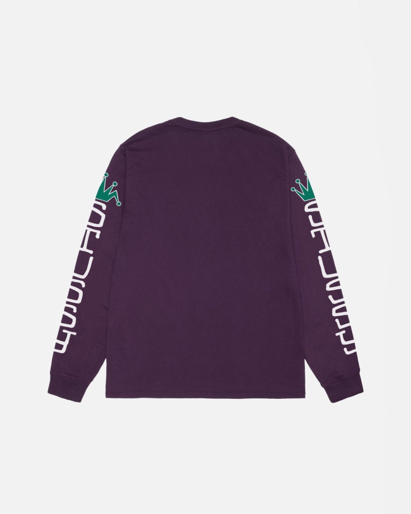 Maglioni Stussy Jumbo Ls Pigment Dyed Viola | 41207-NFIT