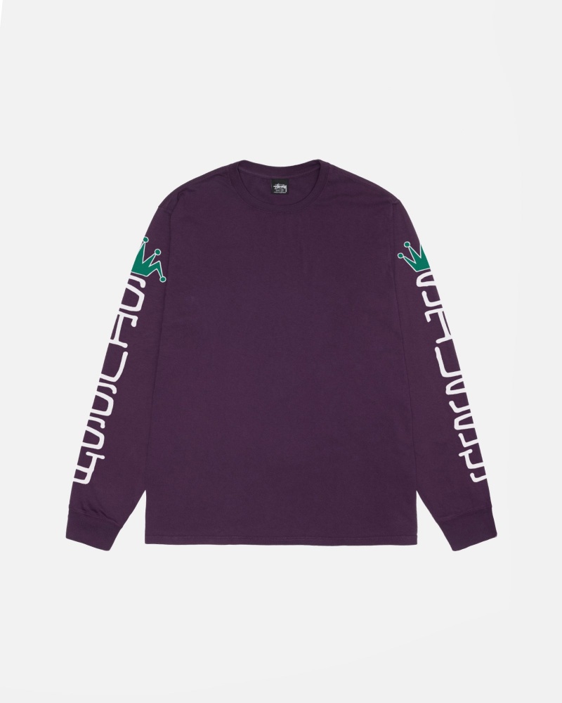 Maglioni Stussy Jumbo Ls Pigment Dyed Viola | 41207-NFIT