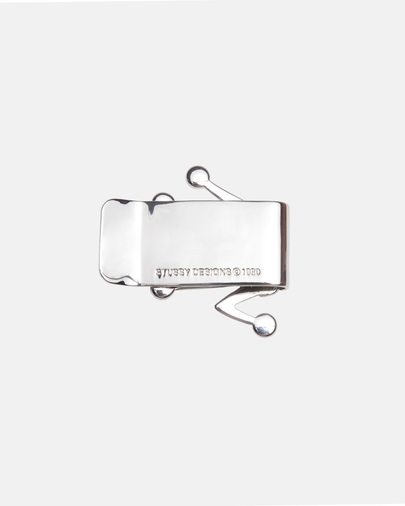 Money Clip Stussy Bent Crown Argento | 13254-ZFRB