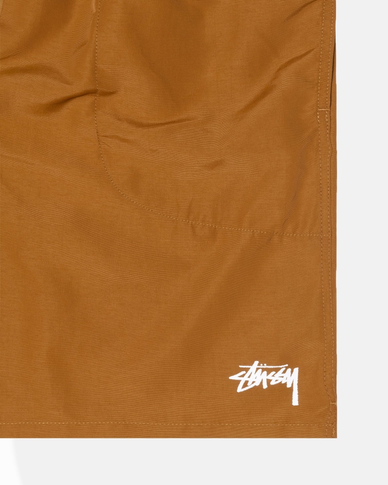 Pantaloncini Stussy Acqua Stock Gialle Scuro | 10597-EHKC