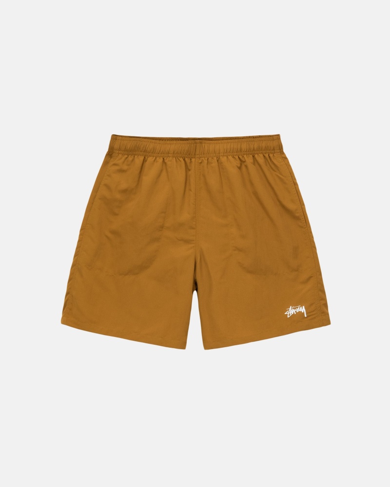 Pantaloncini Stussy Acqua Stock Gialle Scuro | 10597-EHKC