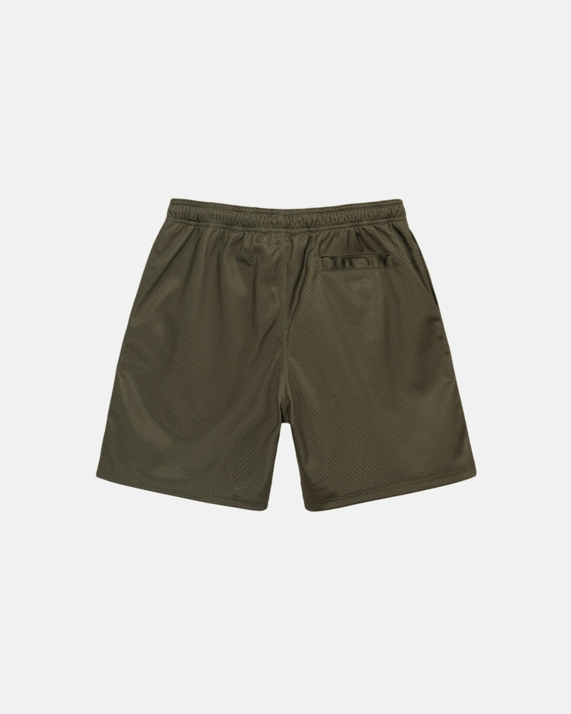 Pantaloncini Stussy Mesh Big Basic Verde Oliva | 39748-YNCO