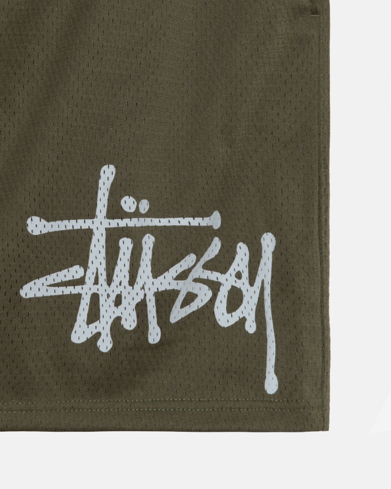 Pantaloncini Stussy Mesh Big Basic Verde Oliva | 39748-YNCO