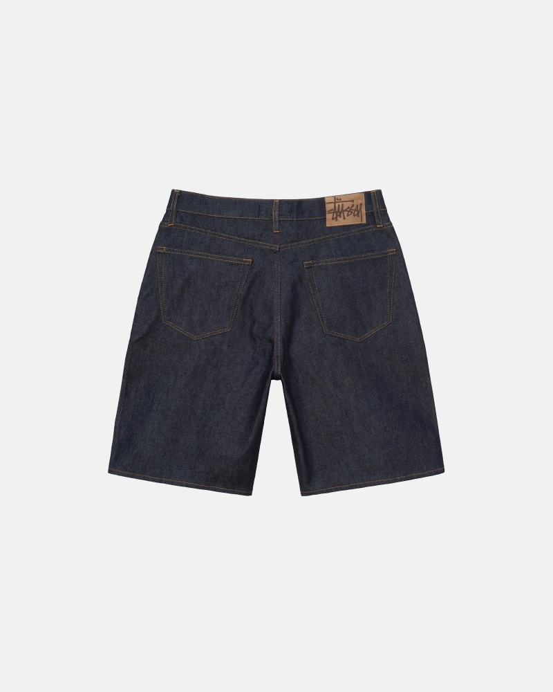 Pantaloncini Stussy Raw Denim Big Ol' Blu Marino | 69013-LNCA