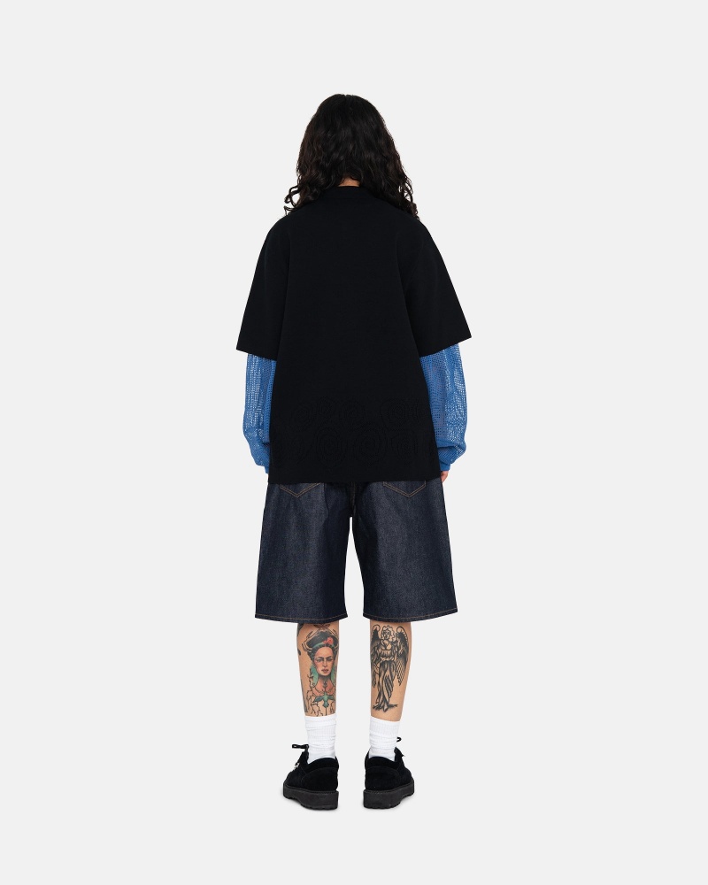 Pantaloncini Stussy Raw Denim Big Ol' Blu Marino | 69013-LNCA