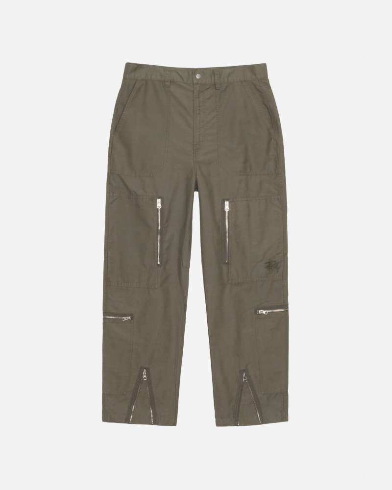 Pantaloni Stussy Nyco Flight Verde Oliva | 16509-DQES