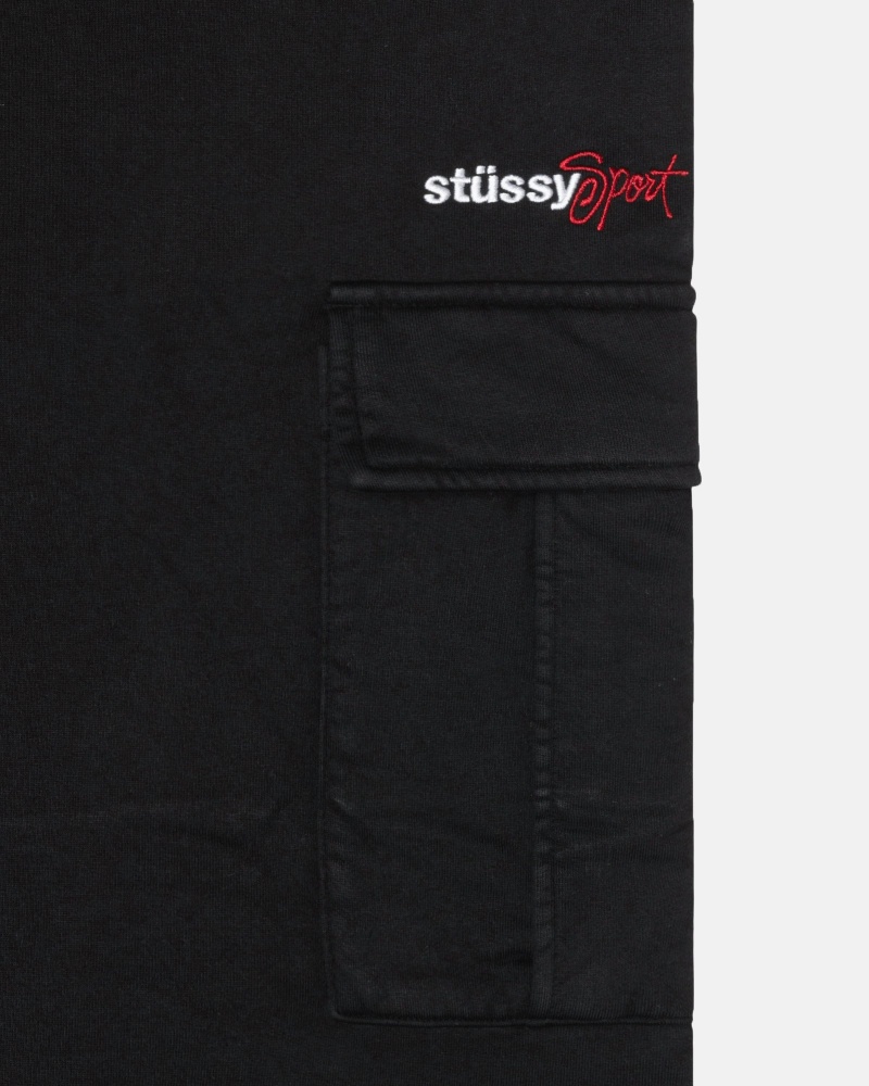 Pantaloni Stussy Sportive Cargo Fleece Nere | 21379-LRUE