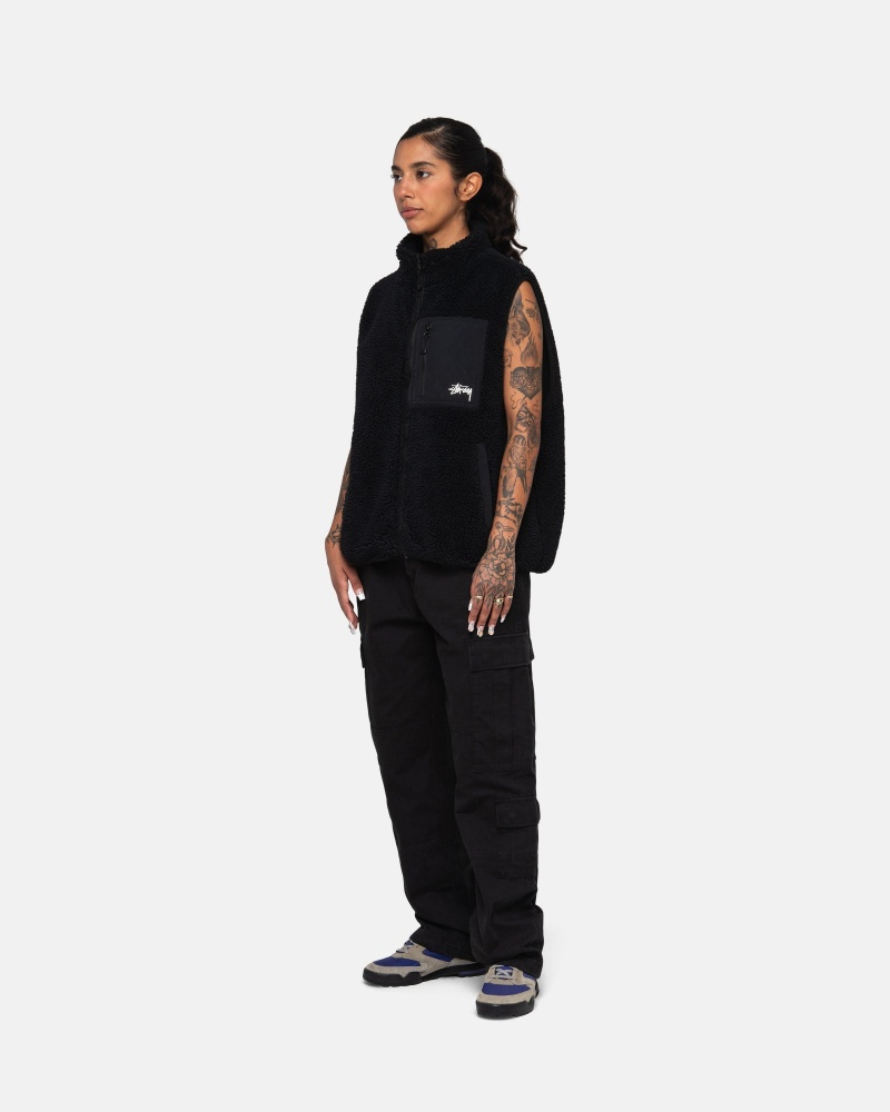 Pantaloni Stussy Surplus Cargo Ripstop Nere | 58427-SJAH