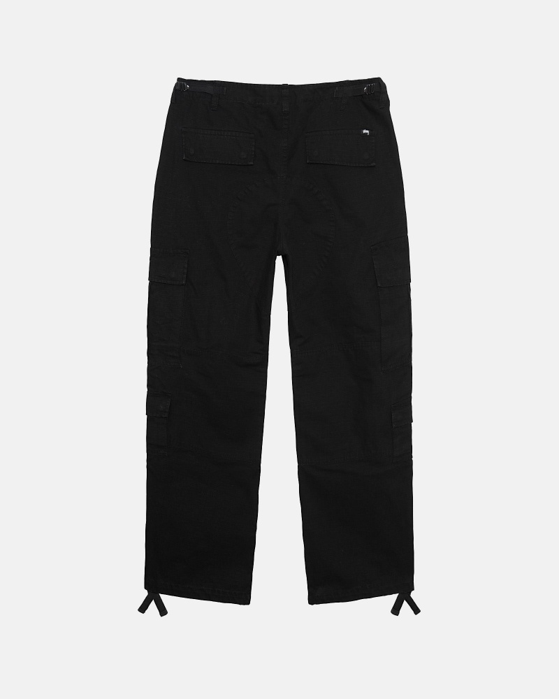 Pantaloni Stussy Surplus Cargo Ripstop Nere | 58427-SJAH