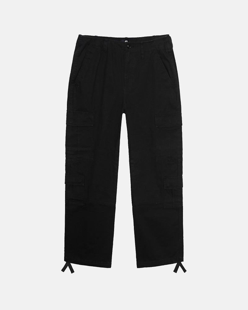 Pantaloni Stussy Surplus Cargo Ripstop Nere | 58427-SJAH