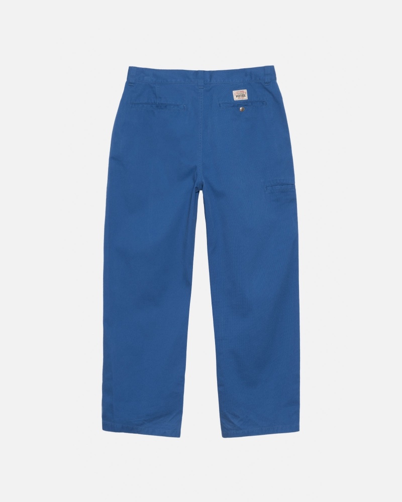 Pantaloni Stussy Workgear Trouser Twill Blu Reale | 47103-VOMA