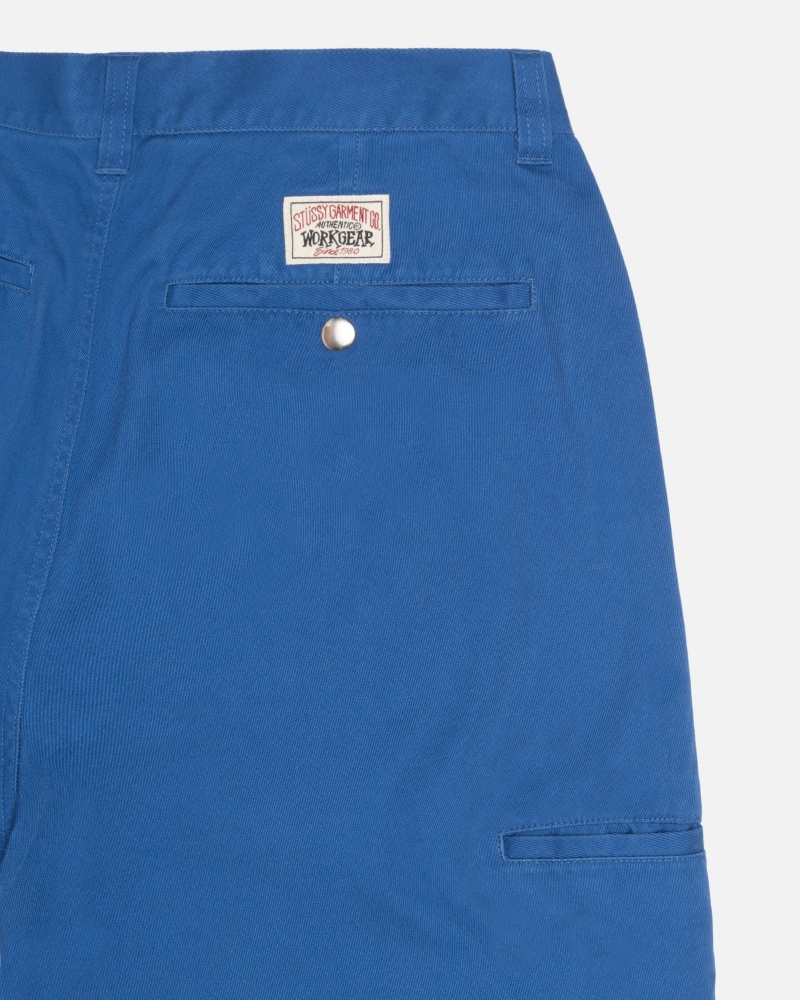 Pantaloni Stussy Workgear Trouser Twill Blu Reale | 47103-VOMA