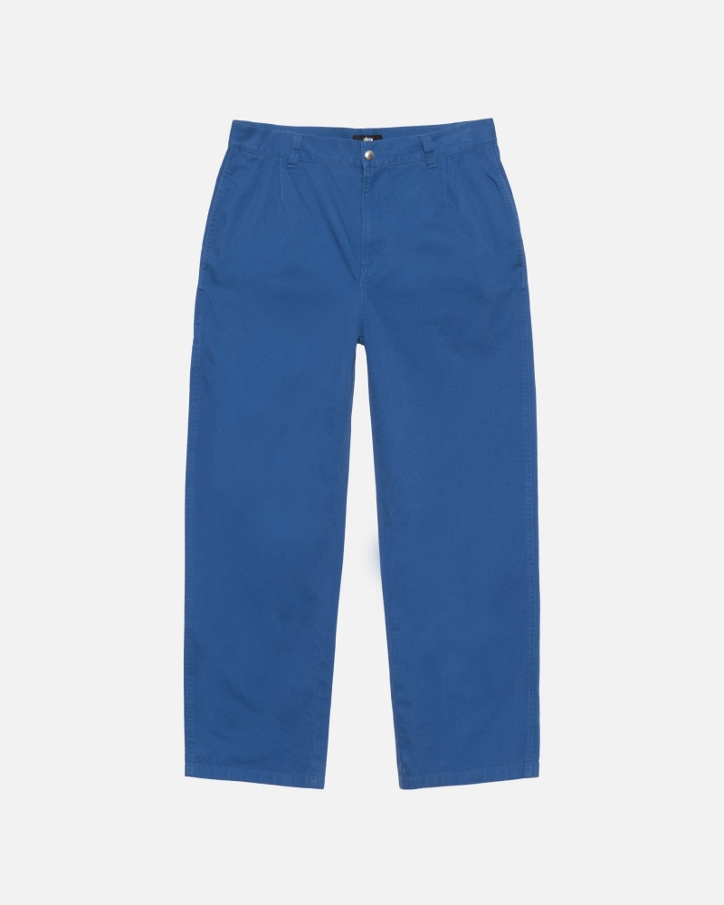 Pantaloni Stussy Workgear Trouser Twill Blu Reale | 47103-VOMA