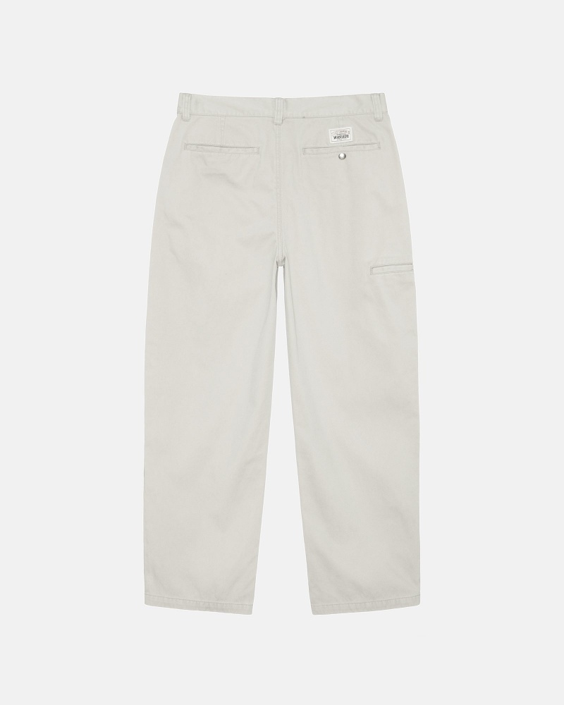 Pantaloni Stussy Workgear Trouser Twill Bianche | 34901-XPHG