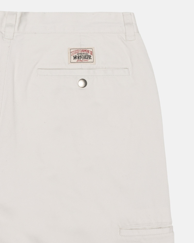 Pantaloni Stussy Workgear Trouser Twill Bianche | 34901-XPHG