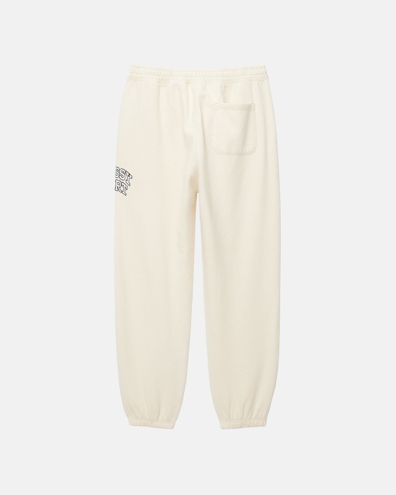 Pantaloni Tuta Stussy Sportive Bianche | 69504-CFWP