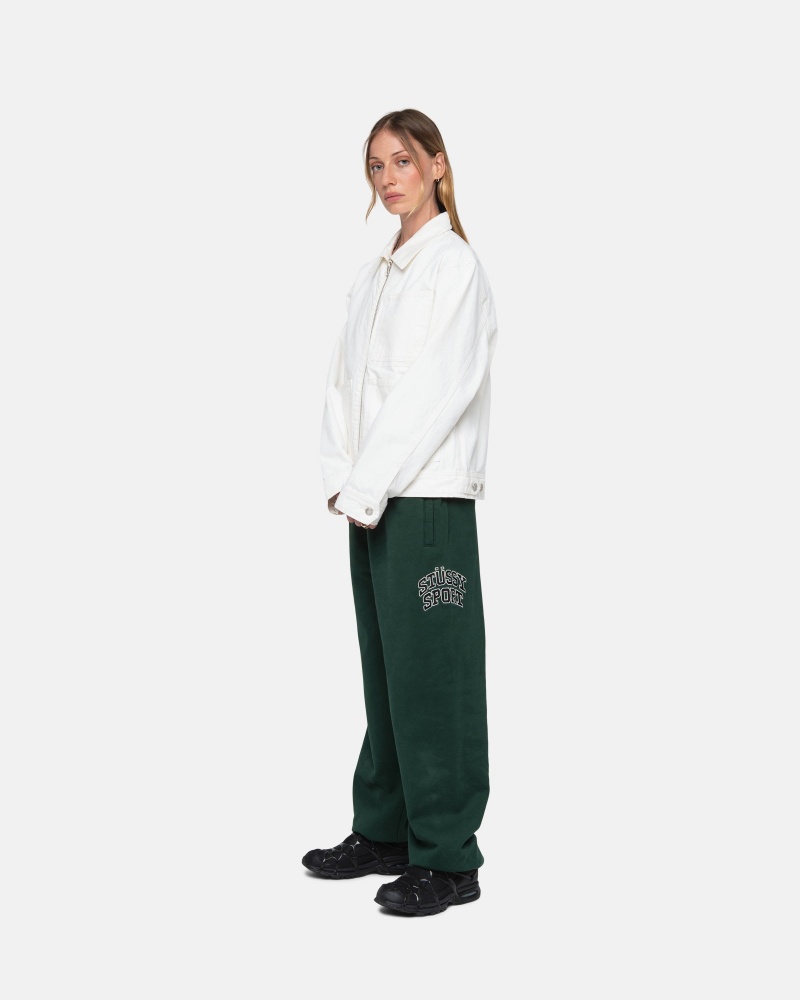 Pantaloni Tuta Stussy Sportive Verdi Profondo | 64302-ECRO