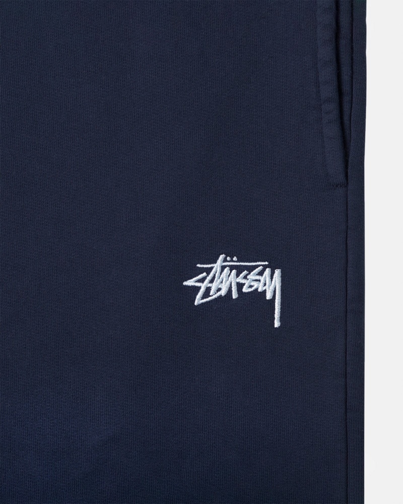 Pantaloni Tuta Stussy Stock Logo Blu Marino | 49812-YUPD