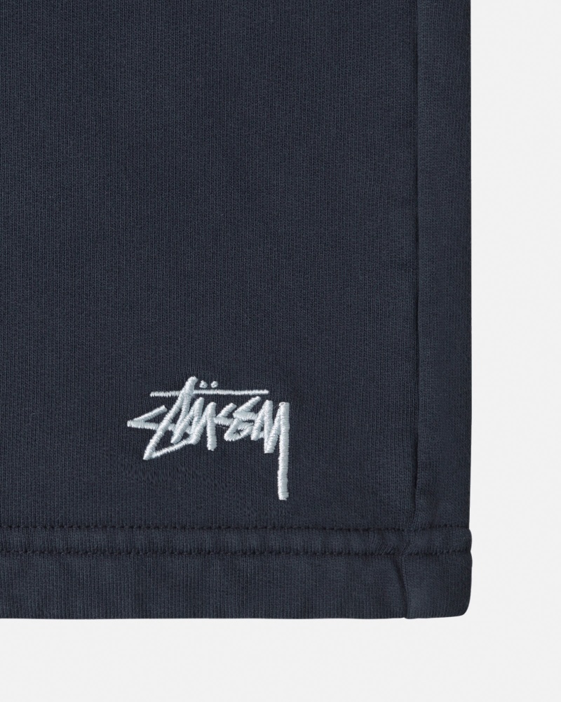 Pantaloni Tuta Stussy Stock Logo Blu Marino | 71289-WCUE