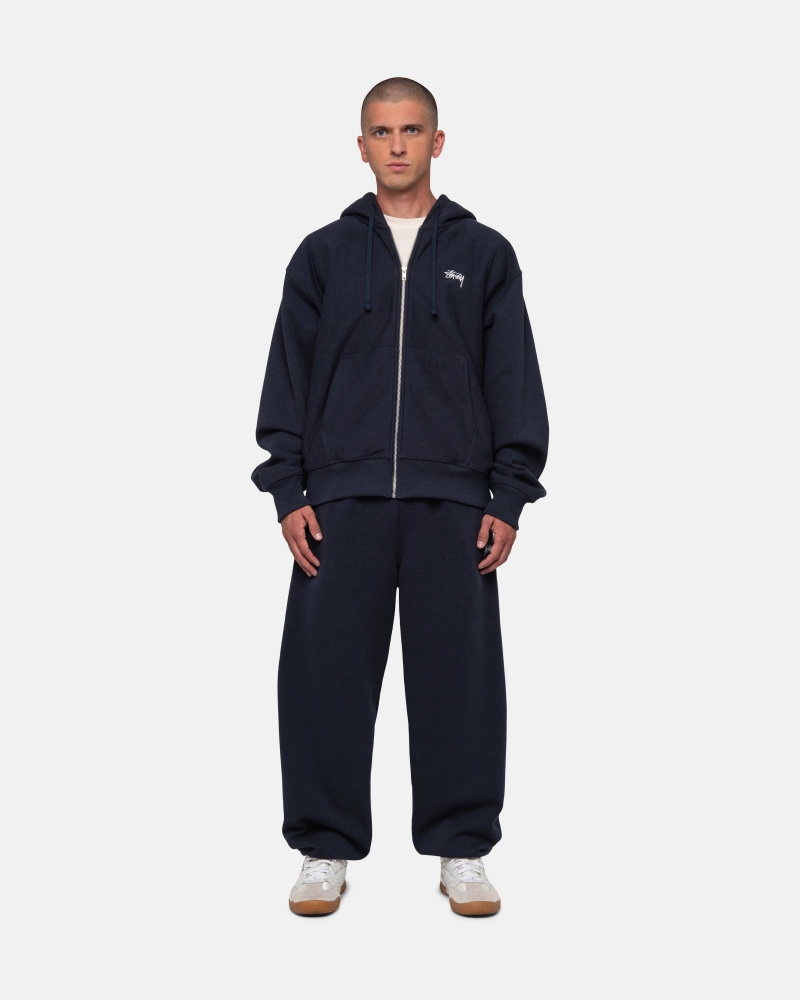 Pantaloni Tuta Stussy Stock Logo Blu Marino | 45913-EPCD