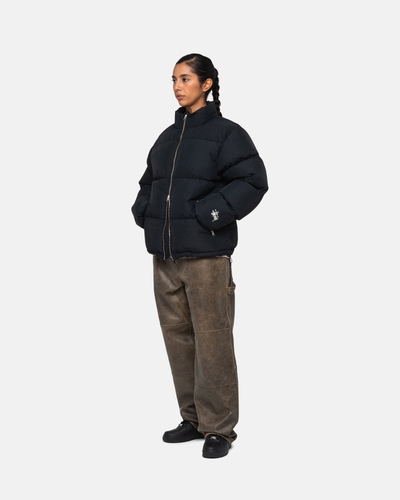 Piumini Stussy Puffer Nylon Nere | 98013-LIXY