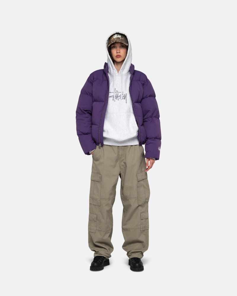 Piumini Stussy Puffer Nylon Viola | 39258-ADYU