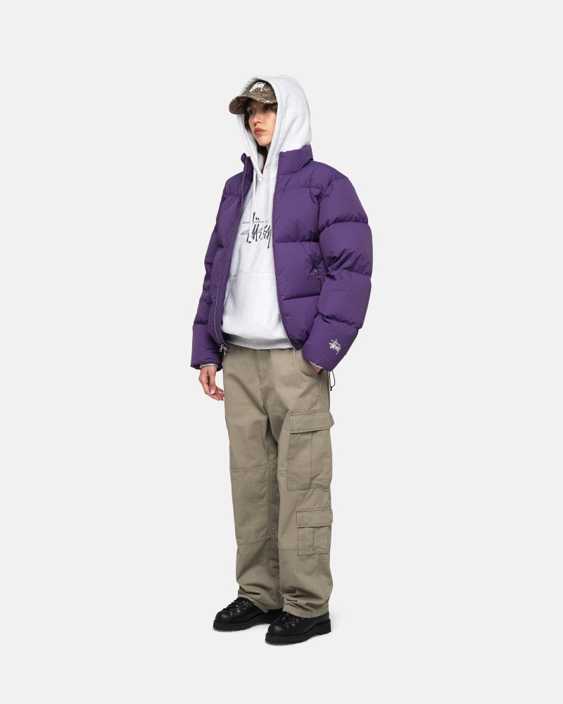 Piumini Stussy Puffer Nylon Viola | 39258-ADYU