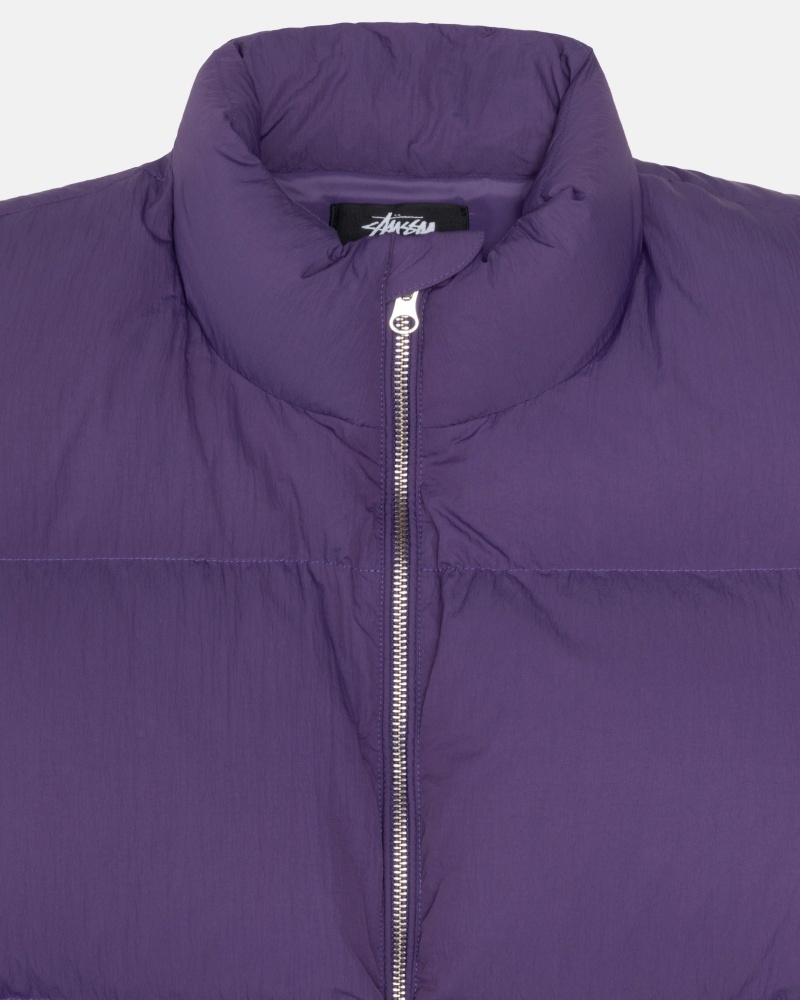 Piumini Stussy Puffer Nylon Viola | 39258-ADYU