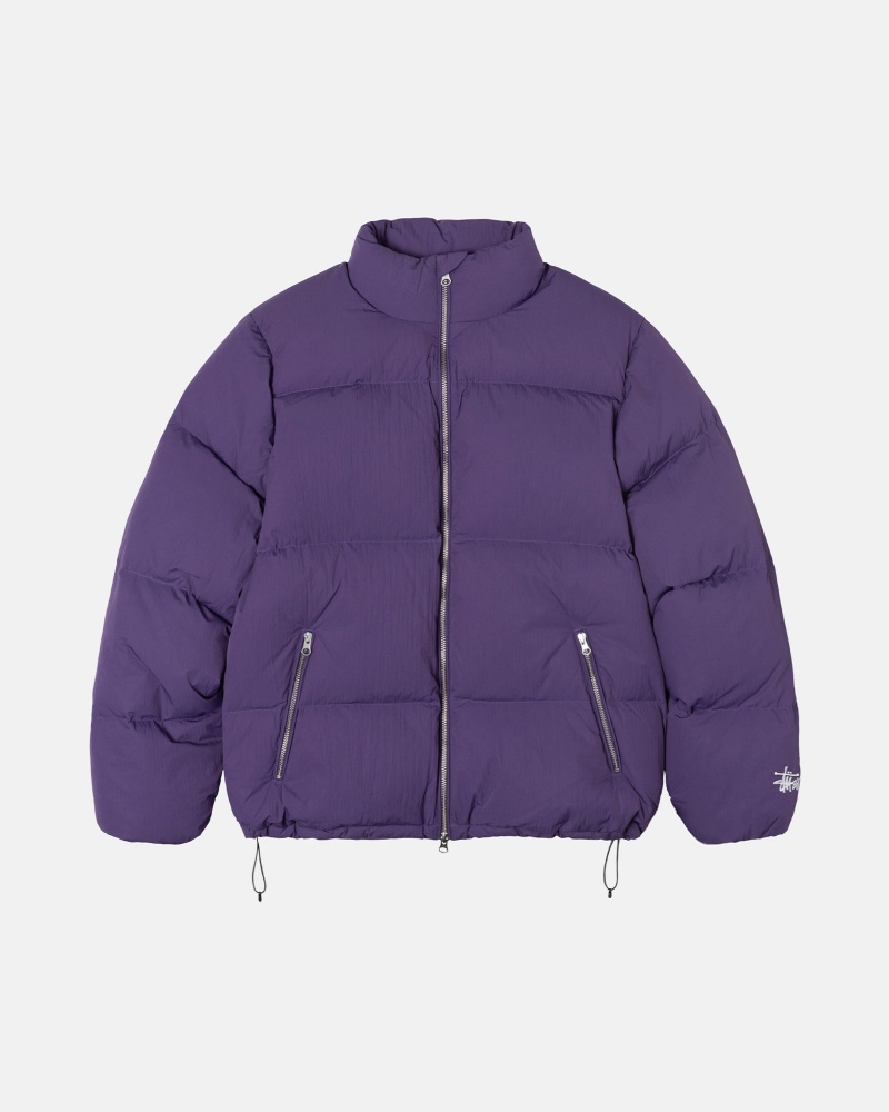 Piumini Stussy Puffer Nylon Viola | 39258-ADYU