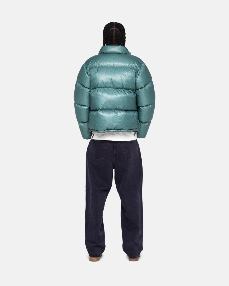 Piumini Stussy Puffer Parachute Ripstop Blu | 76539-BMFT