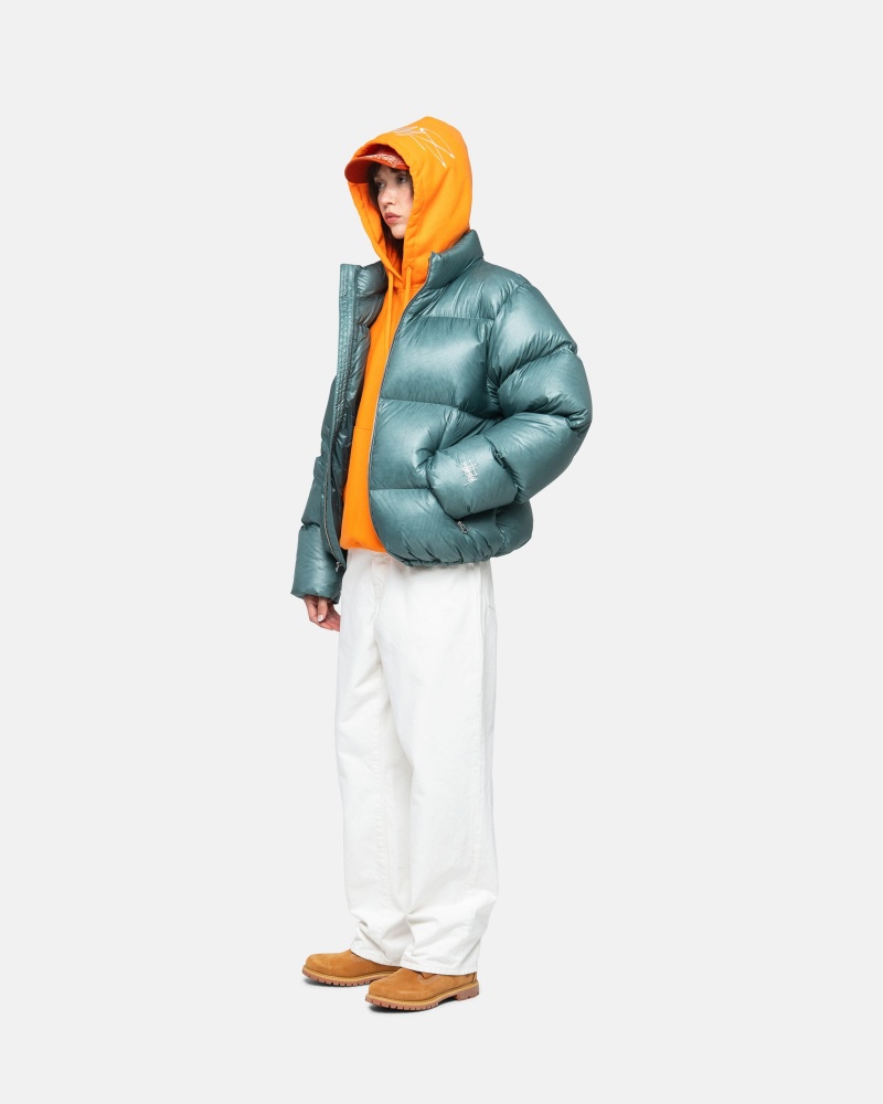 Piumini Stussy Puffer Parachute Ripstop Blu | 76539-BMFT