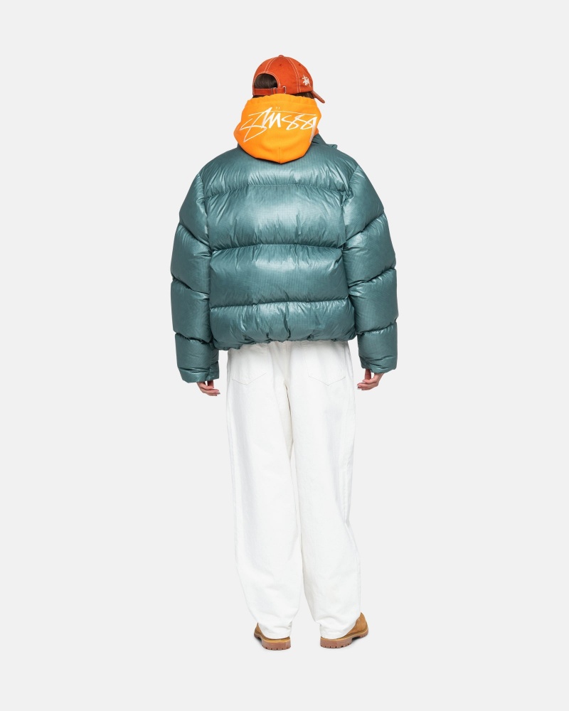 Piumini Stussy Puffer Parachute Ripstop Blu | 76539-BMFT