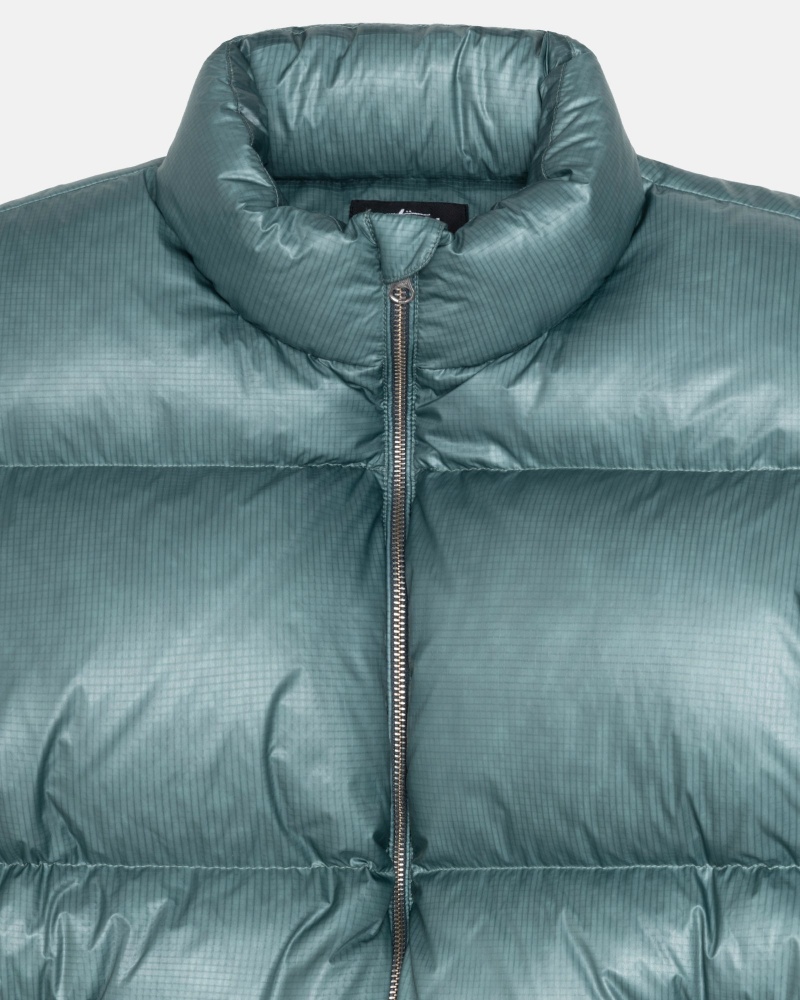 Piumini Stussy Puffer Parachute Ripstop Blu | 76539-BMFT