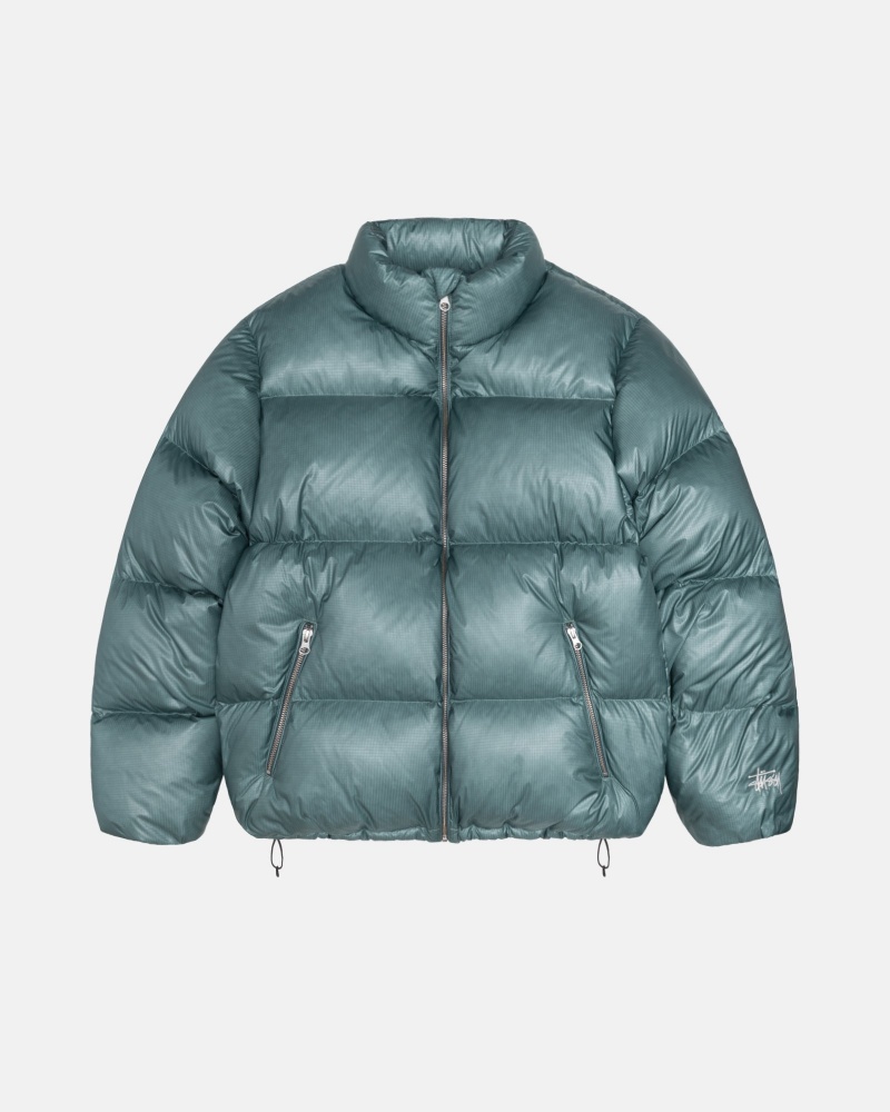 Piumini Stussy Puffer Parachute Ripstop Blu | 76539-BMFT