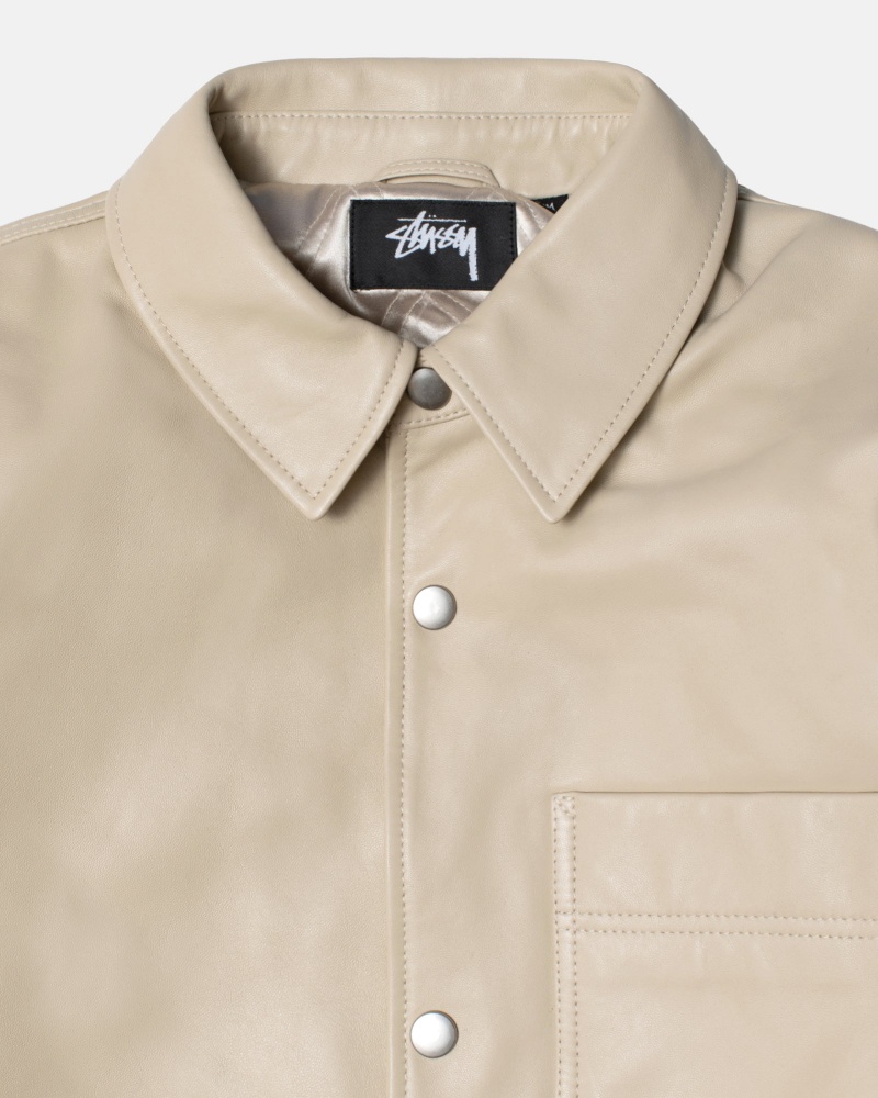 Shirts     Stussy Pelle Beige | 38651-IKAD