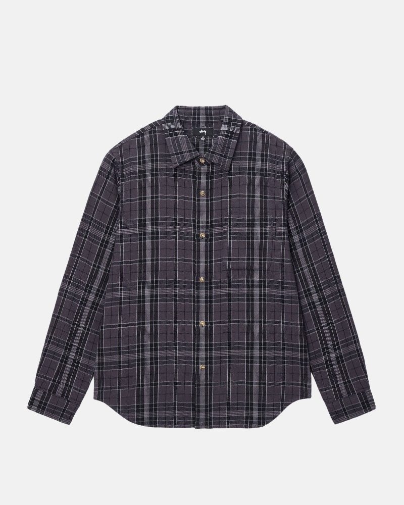 Shirts     Stussy Stones Plaid Nere | 20918-KMBH